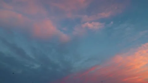 Clouds at sunset Stock Footage 141308693
