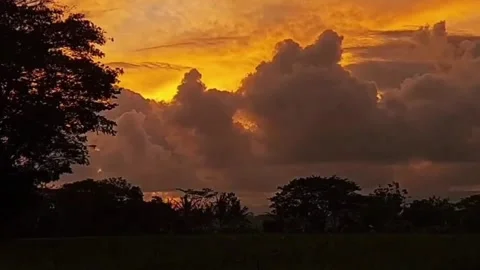 Clouds at sunset Video stock 242663045