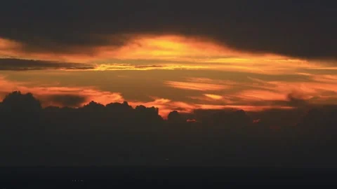 CLOUDS IN SUNSET Stock Footage 288135785