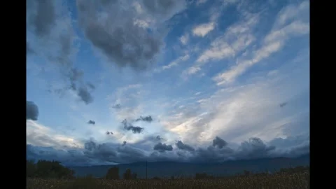 Clouds in sunset Stock Footage 322945133