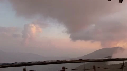 Clouds at sunset in the mountain in Ras Al Khaimah Stock Footage 163966059