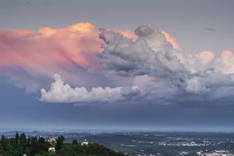 Clouds at sunset Stock Photos