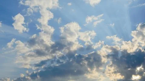 Clouds at sunset Stock Photos