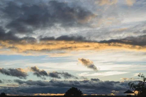 Clouds at sunset Stock Photos