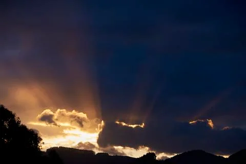 Clouds at sunset Stock Photos