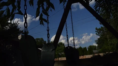 Clouds sunset playground time lapse Video stock 80844291