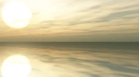 Clouds - sunset reflection6 yellow.mov Stock-Footage 1089071