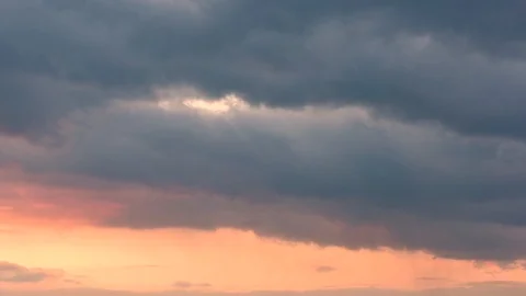 Clouds in sunset sky Stock Footage 104814693