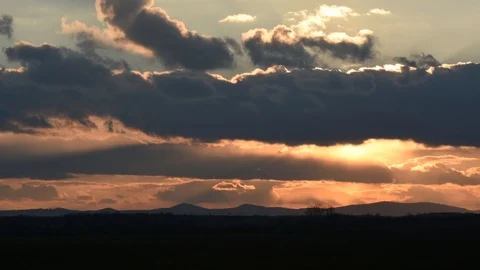 Clouds in sunset sky Video stock 104814795