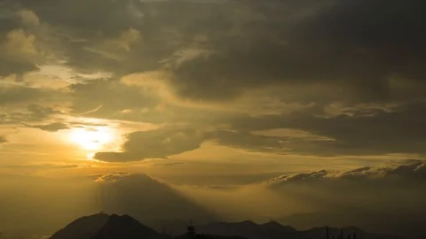 Clouds sunset sky nature landscape Stock Footage 93735681