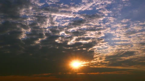 Clouds On Sunset Sky time-lapse - HD Stock Footage 41614461