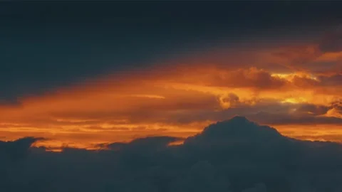 Clouds in sunset - Summer in Denmark Stock Footage 251644048