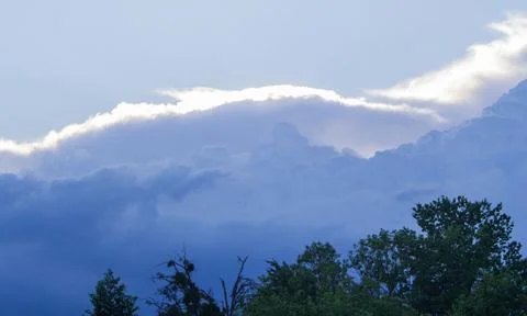 Clouds at sunset in summer Stock Photos