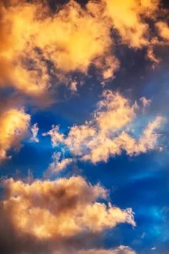 Clouds at sunset texture Stock Photos