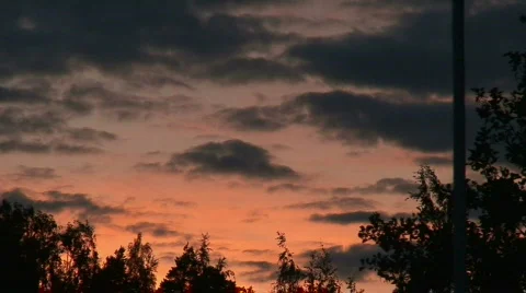Clouds at sunset time-lapse 13 Stock Footage 86778