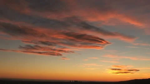 Clouds Sunset:  Time Lapse Stock Footage 10733296