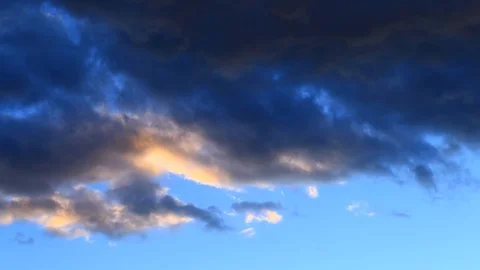 CLOUDS AT SUNSET TIME LAPSE Stock Footage 96184745