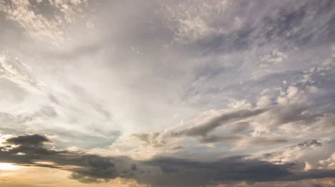 Clouds sunset time lapse HD Stock Footage 40431207