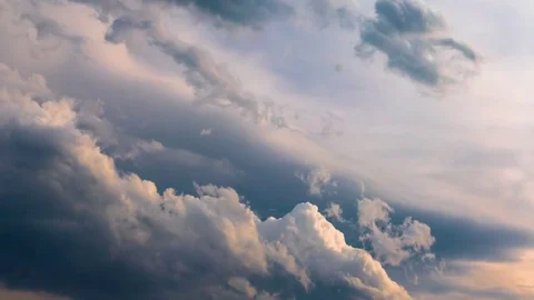 Clouds at sunset, time lapse, video Stock Footage 72830938