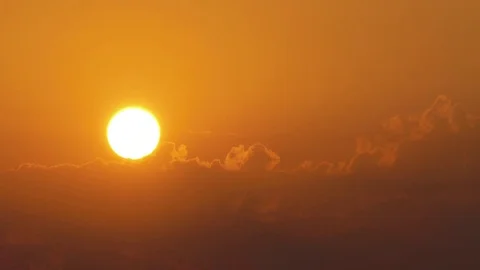 Clouds at sunset, time lapse, video Stock Footage 78024963