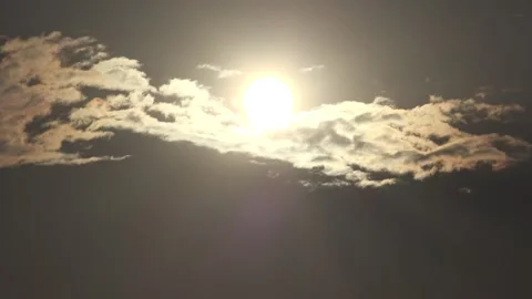 Clouds in Sunset Timelapse, Dramatic Sky in a Hot Torrid Summer, Puffy Cloudy Stock Footage 345154488