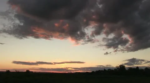 Clouds at sunset timelapse Stock Footage 22143705