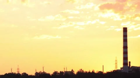 Clouds at sunset. Timelapse. Stock Footage 66503783