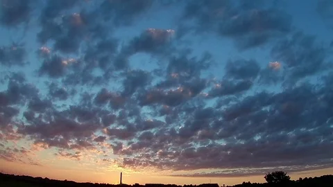 Clouds at sunset. Timelapse. Stock Footage 76194792