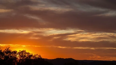 Clouds at Sunset Timelapse Video stock 86339236