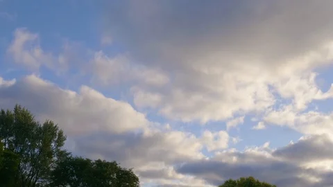 Clouds at Sunset Timelapse Stock Footage 95965661