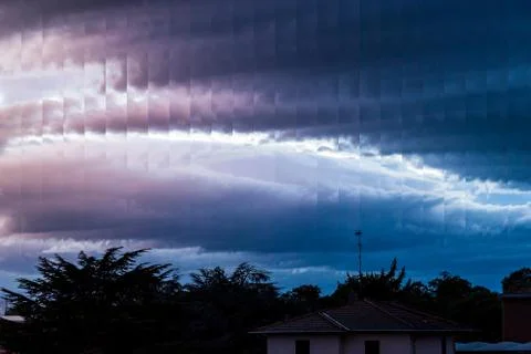 Clouds at sunset, Timeslice Stock Photos
