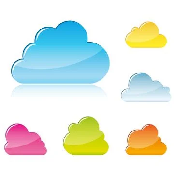 Clouds symbols Stock Illustration