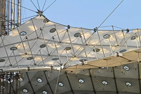 Clouds Tensile Structure Paris Stock Photos