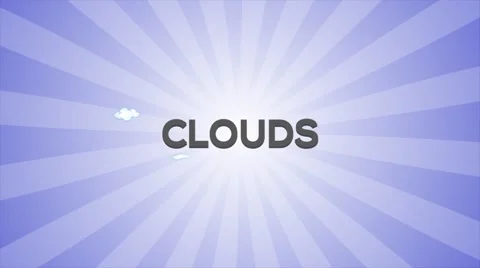 Clouds Text Animation 動画素材 66112779