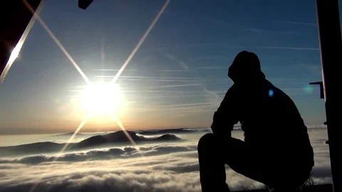 Clouds through the mountain Stock-Footage 71199850