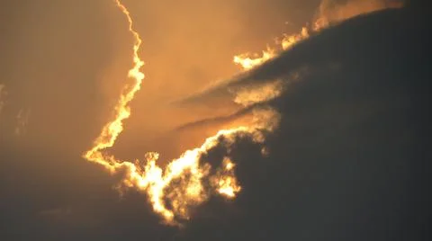 Clouds through wildfire smoke Stock Photos