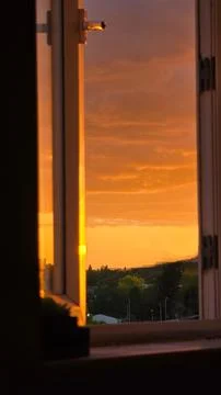 Clouds Through WIndow Stock Photos