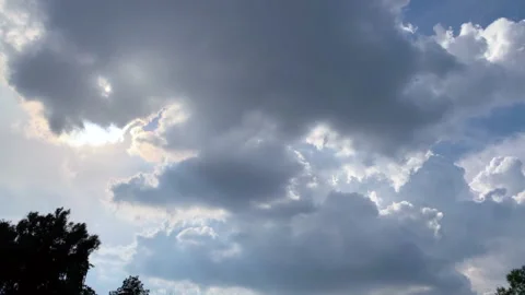 Clouds, Time-laps, the movement of clouds in the sky, before a storm Stock Footage 157186886