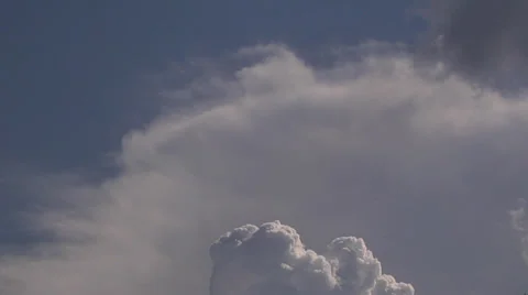 Clouds time lapse-3, cumulus nimbus under blue sky Stock Footage 39581325