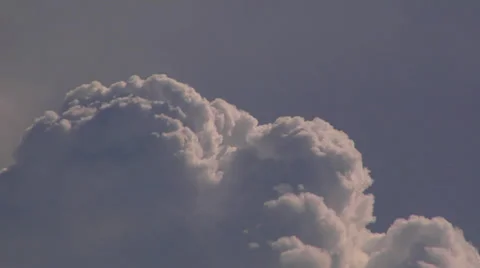 Clouds time lapse-5 cumulus nimbus explodes, fillsl frame Stock Footage 39581297