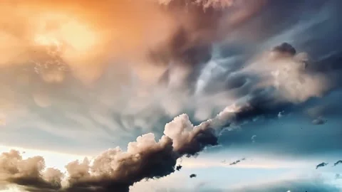 Clouds time lapse. Beautiful evening sky timelapse Stock Footage 200126761