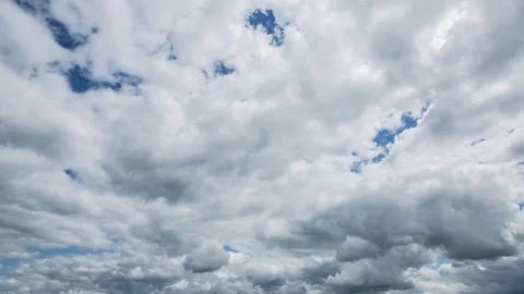 Clouds time-lapse with blue clear sky sunny day Stock Footage 82549249
