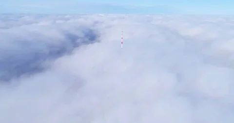 Clouds time-lapse with blue clear sky using Drone Видео 84271482