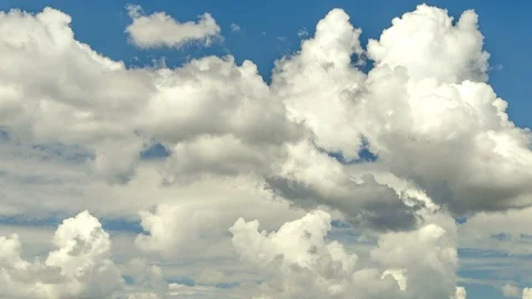 Clouds Time Lapse, Building Motion Cloud With Blue Sky Stock Footage 109044672
