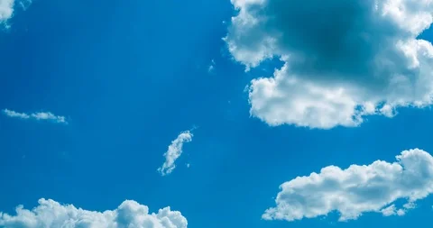 CLOUDS TIME LAPSE, BUILDING MOTION CLOUD WITH BLUE SKY. Stock Footage 110967476