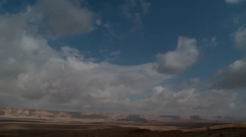 Clouds Time Lapse in the desert Stock-Footage 11118692