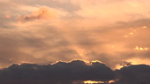 Clouds time lapse golden light beautiful calming mental health 4K Video stock 206049840