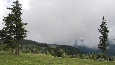 Clouds time lapse  green mountain Stock Footage 108188963