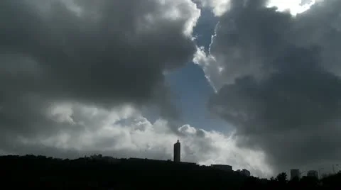 Clouds Time Lapse in Haifa, Israel Stock Footage 11118917