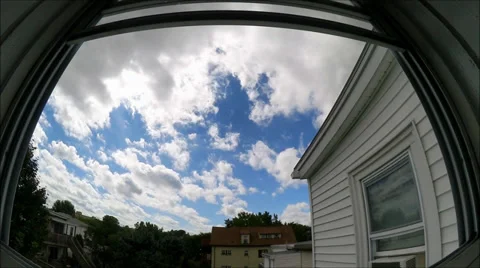 Clouds time lapse intervals, fisheye lens Vídeos de archivo 30247309